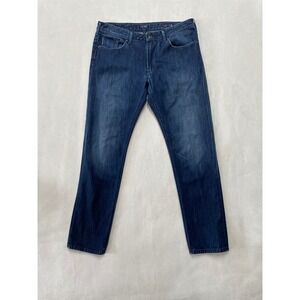 Armani Jeans J06 Slim Fit Mens Dark Wash Blue Denim Jeans W34 L32 Logo 306